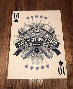 Dave Matthews Band Poster 10 of Spades PA 2009 #77/500 Extremely Rare