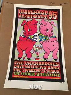 Dave Matthews Band Poster 1995 Primus Weezer Kozik Signed Numbered Vintage DMB