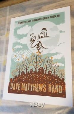 Dave Matthews Band Poster 2005 Boston, MA Methane Artist Proof Rare! Sold Out