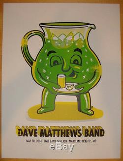 Dave Matthews Band Poster 2006 Maryland MO Green Kool Aid Signed Artist Proof