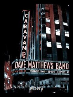 Dave Matthews Band Poster 2011 Governors Island NY Caravan N2 S/N #/950