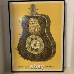 Dave Matthews Band Poster 2012 Alpine Valley East Troy #1400 MINT & PROF FRAME