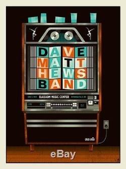 Dave Matthews Band Poster 2012 Blossom Music Center OH Stereo #/550