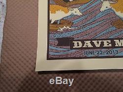 Dave Matthews Band Poster 2013 Noblesville Klipsch Music Center N2 Signed AP DMB