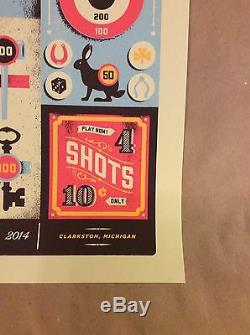 Dave Matthews Band Poster 2014 DMB Clarkston DTE Music Two Arms 46/625
