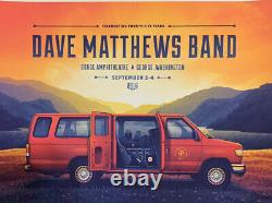 Dave Matthews Band Poster 2016 Gorge 3-Day S/E 25 Years Signed & Numbered