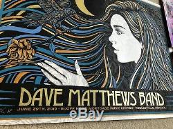 Dave Matthews Band Poster 2019 N2 Noblesville, IN SLATER 50/50 SIGNED AP MINT