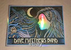 Dave Matthews Band Poster 2019 N2 Noblesville IN SLATER FOIL Deer Creek