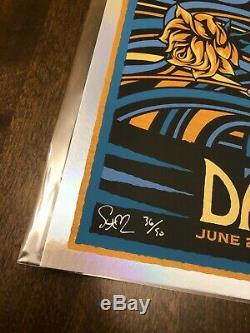 Dave Matthews Band Poster 2019 N2 Noblesville IN SLATER FOIL Deer Creek #/50