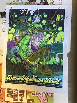 Dave Matthews Band Poster 2021 Grand Rapids MI Mazza #ed /850 18x24