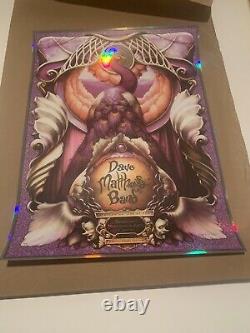 Dave Matthews Band Poster 2021 Saratoga NY SPAC Winters Amethyst Foil xx/50 DMB