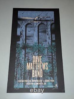 Dave Matthews Band Poster 4/29/09 Alpharetta 206/550 signed 14x24 Methane Studio