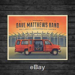 Dave Matthews Band Poster 5/7/2016 Charlottesville Signed & Numbered #/1500