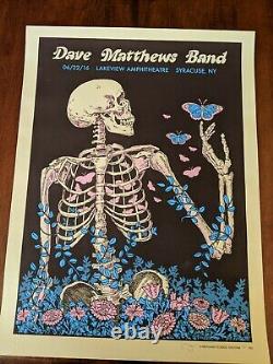 Dave Matthews Band Poster 6/22/2016 Syracuse NY S/N DMB Lakeview Amphitheater