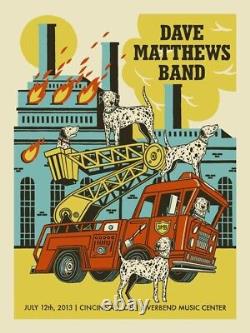 Dave Matthews Band Poster 7/12/2013 Riverbend Cincinnati OH Numbered #36/575