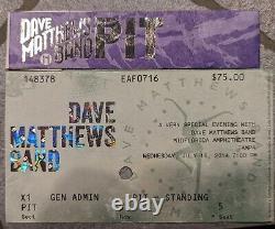 Dave Matthews Band Poster 7/16/2014 Tampa Florida, 12x36, Free Shipping