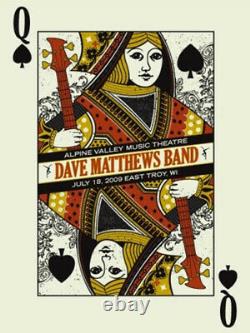 Dave Matthews Band Poster 7/18/2009 Queen Alpine Valley East Troy WI #/1050 Rare