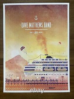 Dave Matthews Band Poster 7/20/2012 N1 West Palm Beach, FL Cruzan DKNG Mint