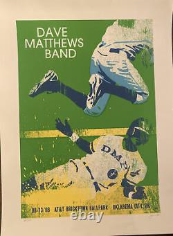 Dave Matthews Band Poster 8/13/2008 Oklahoma City, OK AT&T Bricktown Ballpark