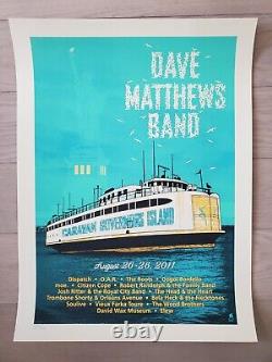 Dave Matthews Band Poster 8/26-28/11 Governors Island NY Caravan #257/1050