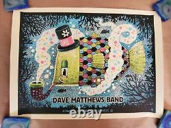 Dave Matthews Band Poster 8/29/2016 Berkeley Greek Theater Fish By Methane MINT