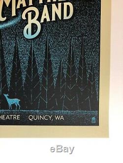 Dave Matthews Band Poster 8/30 2019 Quincy WA Gorge N1 Methane Dragon #/Ed MINT