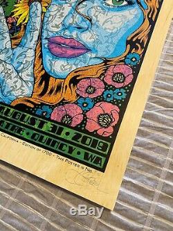 Dave Matthews Band Poster 8/31/19 Quincy Gorge Chuck Sperry WOOD VENEER VARIANT
