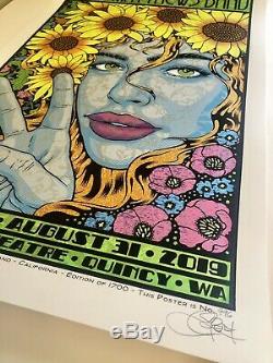 Dave Matthews Band Poster 8/31 2019 Quincy WA Gorge N2 Chuck Sperry #/1700 MINT
