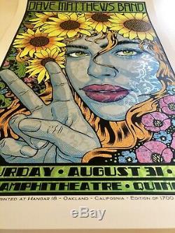 Dave Matthews Band Poster 8/31 2019 Quincy WA Gorge N2 SPERRY Signed #/Ed MINT