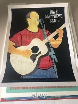Dave Matthews Band Poster 9/1/2012 Gorge N2 Dave Silhouette Signed & Numbered