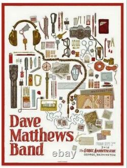 Dave Matthews Band Poster 9/2/2016 Gorge WA Signed & Numbered #44/70 Artist Ed
