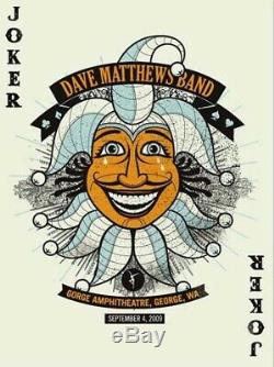 Dave Matthews Band Poster 9/4/2009 Gorge N1 Joker Numbered #/1100 Rare