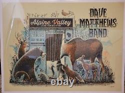 Dave Matthews Band Poster Alpine Valley 7/1/16 East Troy WI #/1375 RARE SOLD OUT