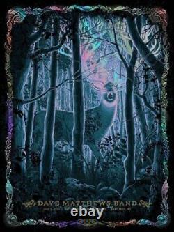 Dave Matthews Band Poster Alpine Valley 7/3/22 Nocturne Rainbow Foil Variant