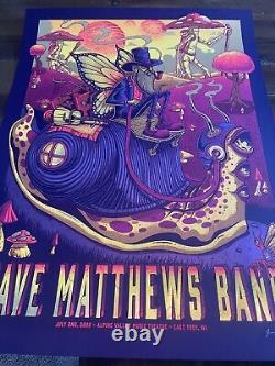 Dave Matthews Band Poster Alpine Valley AP GOLD FOIL 2022 Mazza Print