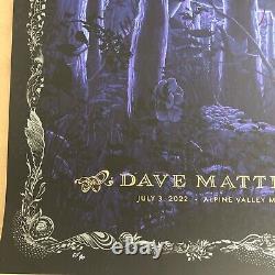 Dave Matthews Band Poster Alpine valley Midnight Var NC Winters Signed 07/03 AP