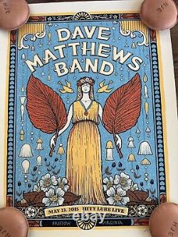Dave Matthews Band Poster Bristow VA 5/23/2015 Jiffy Lube Live Methane Studios
