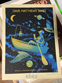 Dave Matthews Band Poster Charlotte 2015 SE /720 Mint Methane Rare 18x24