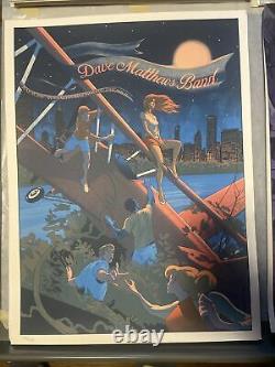 Dave Matthews Band Poster Chicago 2018 #ed/ Mint Rich Kelly Plane Rare 18x24