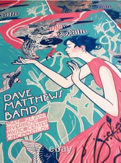Dave Matthews Band Poster Cincinnati OH May 27 2023 Riverbend AP #/60 DMB Pink