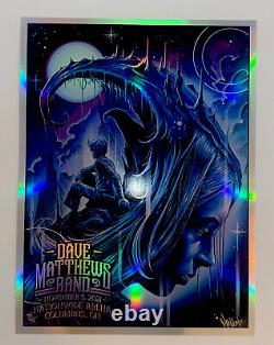 Dave Matthews Band Poster Columbus OH 2021 AP Rainbow Foil! X/75 SIGNED! Maxx242