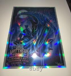 Dave Matthews Band Poster Columbus OH 2021 AP Rainbow Foil! X/75 SIGNED! Maxx242