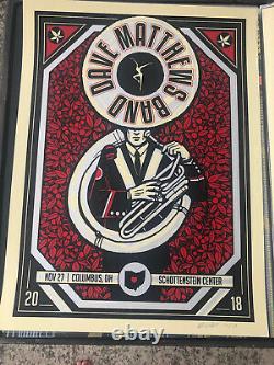 Dave Matthews Band Poster Columbus Ohio State 2018 Tuba Sousaphone Buckeyes