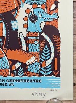 Dave Matthews Band Poster Concert Orange Alien Unicorn Gorge Tour N1 8/31/18