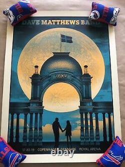 Dave Matthews Band Poster Copenhagen Denmark 3/17 2019 Signed #/300 Methane MINT