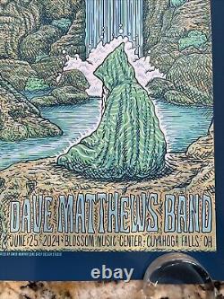 Dave Matthews Band Poster Cuyahoga Falls 2024 Owen Murphy Blossom Music 6/25