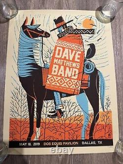 Dave Matthews Band Poster Dallas, TX 5/18/19 Dos Equis Pavilion