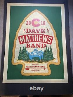 Dave Matthews Band Poster Fiddlers Green Colorado 8/24/18