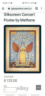 Dave Matthews Band Poster Fireflies Bristow, Hershey, Burgettstown, 1st Mariner