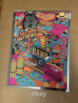 Dave Matthews Band Poster Foil Chicago, IL Northerly Island 8/7/2021 N2 Rare